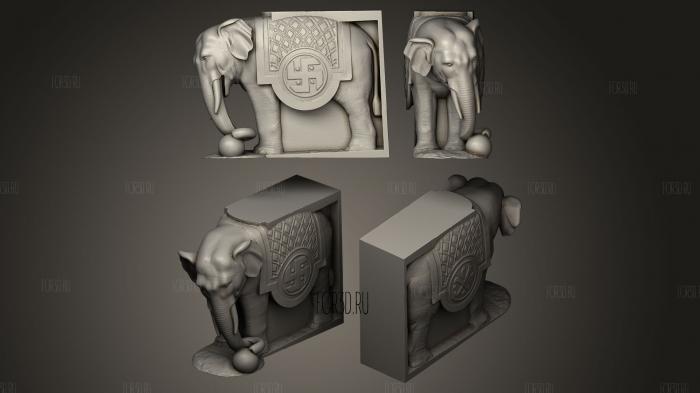 Carlsberg Elephant stl model for CNC